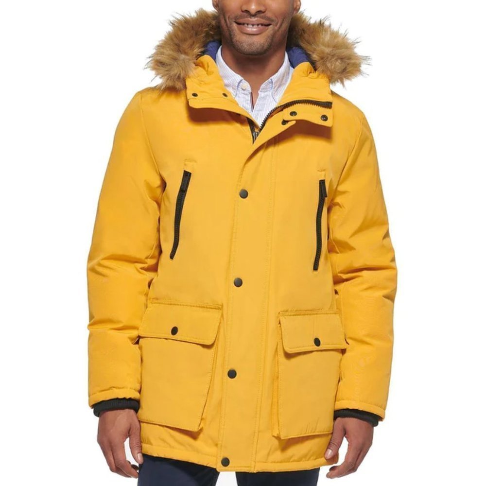 CLUB ROOM Men's Yellow Parker Winter Jacket Water-Resistant NWT Size Large - Picture 2 of 6